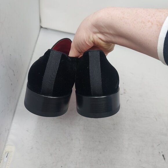 CHRISTIAN LOUBOUTIN Black Mens Chambelimoc Night Strass Velvet Loafer Shoe - Picture 11 of 11